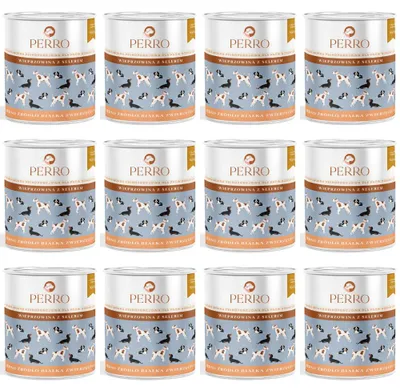 Zdjęcie produktu dla Mokra karma dla psa PERRO Wieprzowina z selerem 12x850g