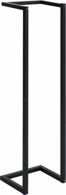 A black metal frame, likely a towel rack or stand, against a white background.