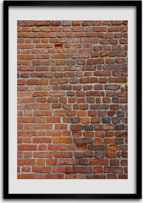 Produktbild von Bild - Bilderrahmen - 50 cm x 70 cm - MDF - Rahmen - Wandkunst Backsteinmauer