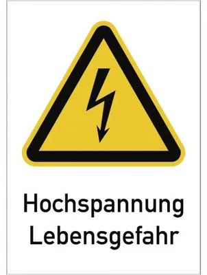 Produktbild von Dreifke® Schild Hochspannung Lebensgefahr, Kombischild, Kunststoff, 210x297 mm