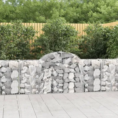 Zdjęcie produktu dla VidaXL Gabiony 5 szt. sklepione 200x30x80/100 cm ocynkowane żelazo