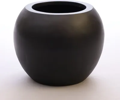 Produktbild von Elegant Einrichten | Pflanzkübel | Fiberglas | Ball | D40xH32cm | elegant schwarz-matt.