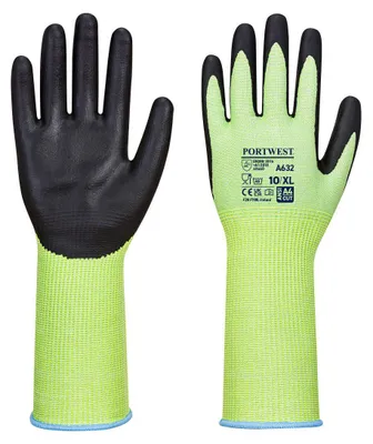Immagine prodotto di Guanto di protezione antitaglio Portwest A632 verde Polsino lungo verde/nero Taglia XL