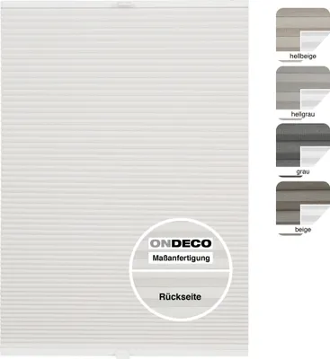 Produktbild von Wabenplissee auf Maß Thermo ohne Bohren verdunklung Farbe: Weiß, Größe: B): 111-120 cm, H): 101-150 cm