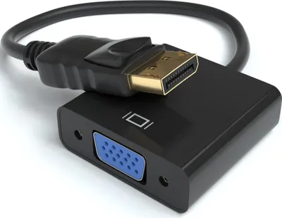 Produktbild von DisplayPort zu VGA Adapter DP Stecker auf VGA Buchse Konverter PC Mac Beamer