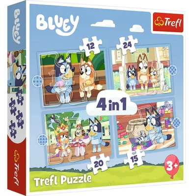 Productafbeelding van Puzzel 4in1 Bluey en haar wereld Trefl 34637