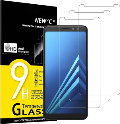 Produktbild von Panzer Schutz Glas für Samsung Galaxy A8 2018, 3 Stück, 9H Härte, HD, 0.33mm