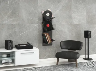 Produktbild von VCM Holz Wandregal | Wandboard mit drei großen Fächer | Platz für 100 Schallplatten | kann auch für Bücher verwendet werden | Maße: H. 106 x B. 33 x T. 26 cm - Sulda