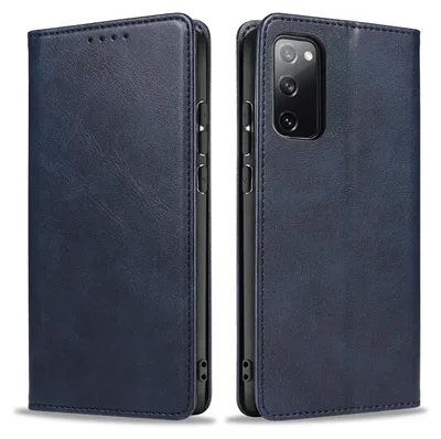 Produktbild von Handyhülle für Samsung Galaxy S20 FE Kunstleder Flip Cover Hülle Klapphülle Case Kartenfach Farbe: Blau