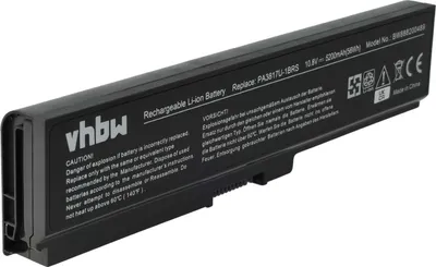 Produktbild von vhbw Akku Ersatz für Toshiba PA3817U-1BRS, PA3817U-1BAS für Notebook (5200 mAh, 10,8 V, Li-Polymer)