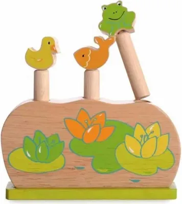 Produktbild von Holzspiel Federspringer Frosch