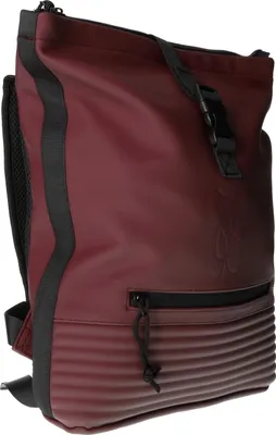 Produktbild von Bordeaux Rolltop-Rucksack mit gepolstertem Rücken und verstellbaren Schultergurten, 32x39x9 cm