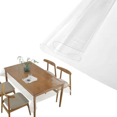 Zdjęcie produktu dla Solidchoice - Przezroczysta folia ochronna na stół, PVC, 140 x 180 cm