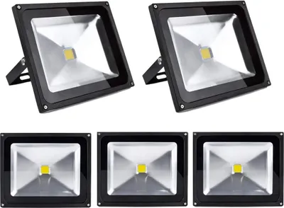 Produktbild von Greenmigo 5X  50W LED Lampe Fluter Scheinwerfer IP65 Kaltweiss Schwarz Aluminium Flutlicht Wasserdicht Strahler
