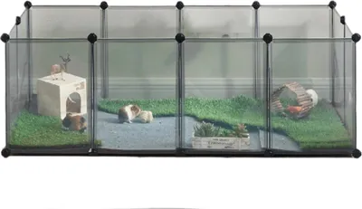 Image de Cage pour petits animaux – Enclos de jeu pour cobayes – Montage facile – 143 x 73 x 46 cm