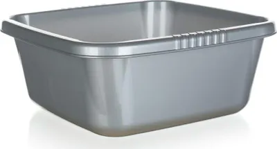 Produktbild von BRILLANZ Waschbecken Plastik 38 x 38 x 15 cm, 15 l, Silber-