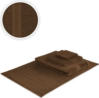 Produktbild von Handtücher Kombi Bade Set 4teilig 500 g/m² Frottee Schokobraun