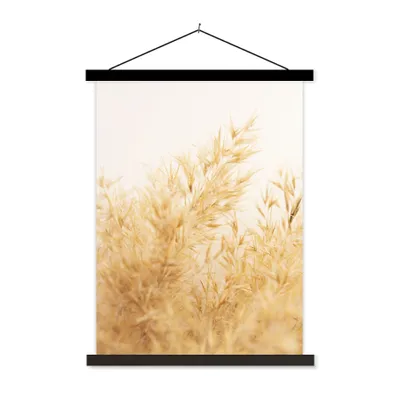 Produktbild von MuchoWow® Textilposter Pampasgras - Sonne - Gras 90x120 cm mit schwarzem Rahmen - Dekoration