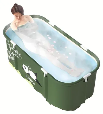 Produktbild von Tragbare Badewanne - Faltbar - Kunststoff - Freistehend - 115 cm - Für Erwachsene und Kinder