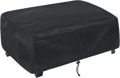 Produktbild von Grillabdeckung - Größe 60 x 45 x 25 cm - wasserdicht und langlebig, einfach mit Seil zu installieren, universelle Grillabdeckung für Außen, Gasgrill, Plancha, Barbecue (schwarz)