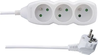 Immagine prodotto di EMOS Cavo di prolunga 1,5 m / 3 prese / bianco / PVC / 1 mm2, P0311