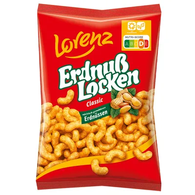 Zdjęcie produktu dla Lorenz Peanut Curls Classic Przekąska kukurydziana z mielonymi orzeszkami ziemnymi 30g