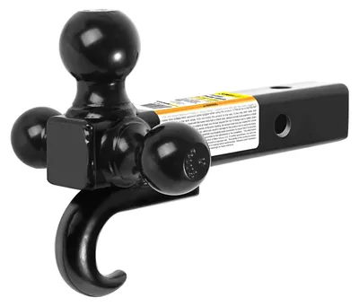 Productafbeelding van MAXXHAUL 50231 Drievoudige kogelhoekhouder met haak, verkrijgbaar in de maten 4,5 cm, 5,1 cm en 6,1 cm