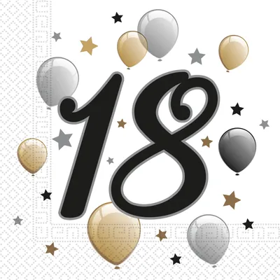 Produktbild von Iden Servietten 18Jahre 33X33Cm Procos 33X33Cm Procos