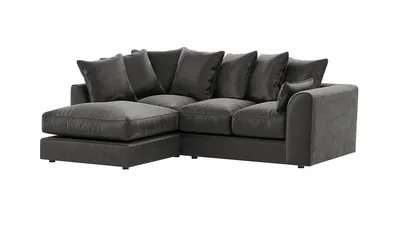 Produktbild von SLF24 - Linksseitiges Ecksofa Dillon Velvet - dunkelgrau - Kronos 34
