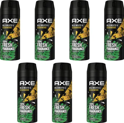 Produktbild von Axe Deospray Wild Green Mojito & Cedarwood ohne Aluminiumsalze VPE (6x150ml Packung)