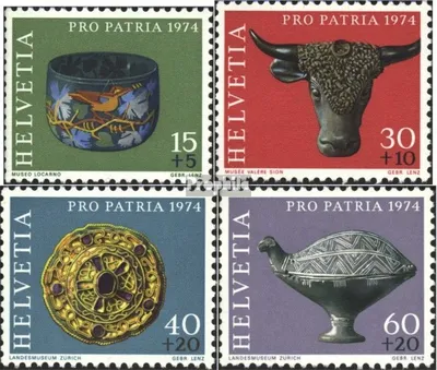 Produktbild von Briefmarken Schweiz 1974 Mi 1031-1034 (kompl.Ausgabe) postfrisch Pro Patria
