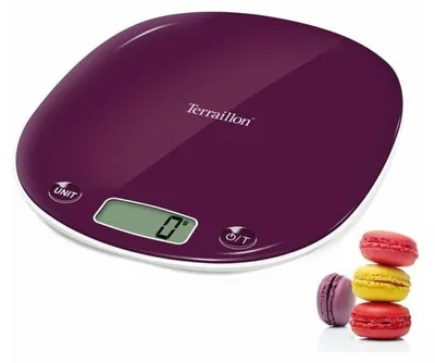 Zdjęcie produktu dla Terraillon Macaron, Elektroniczna waga kuchenna, 5 kg, 1 g, Fioletowy, LCD, 24 x 53 mm