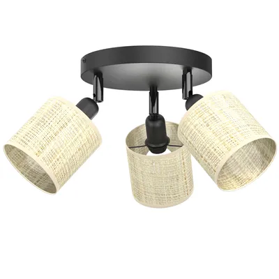 Immagine prodotto di LUMINEX lampada RATTAN spot soffitto illuminazione nero