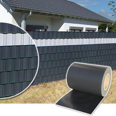 Produktbild von Soukromí roleta 35m neprůhledná PVC fólie na plot Soukromí roleta Windbreak pro dvojitý drátěný plot Soukromí roleta - antracitová