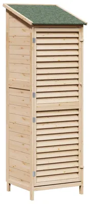 Produktbild von vidaXL Garten Shed Natur 59 x 56 x 176 cm Massivholz aus Fichte