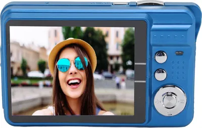 Zdjęcie produktu dla Aparat cyfrowy, kamery 4K do fotografii, aparat kompaktowy z 8-krotnym zoomem cyfrowym, duży ekran 2,7 cala, kamera 4K do nagrywania vlogów, fotografii, zdjęć seryjnych (niebieski)