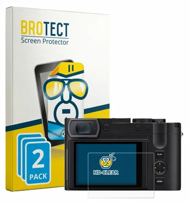 Produktbild von 2x Für Leica Q3 Monochrom Schutzfolie BROTECT Displayschutz Display Schutz Folie Klar Transparent