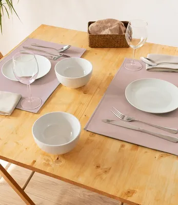 Produktbild von Monaco Cloud Rose 2er Set Tischsets in Lederoptik | Platzsets Rosa 45x30cm