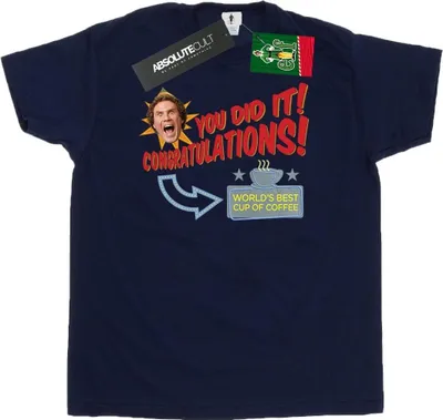 Produktbild von Elf - "World's Best Coffee" T-Shirt für Herren BI23885 (3XL) (Marineblau)