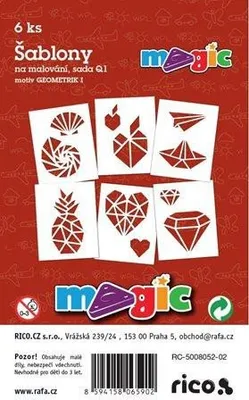 Image de Pochoirs en papier MAGIQUE pour la peinture GEOMETRI