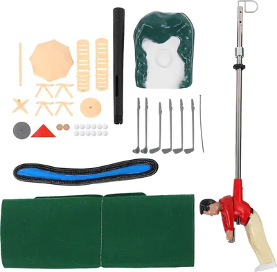Obrázok produktu pre Vnútorná minigolfová herná súprava golfová súprava hračka so zelenou podložkou putter loptička stoličky pre deti