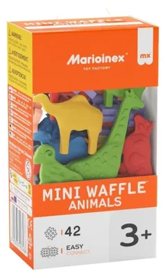 Productafbeelding van Marioinex Mini Wafeldiertjes, 42 onderdelen - constructieblokken