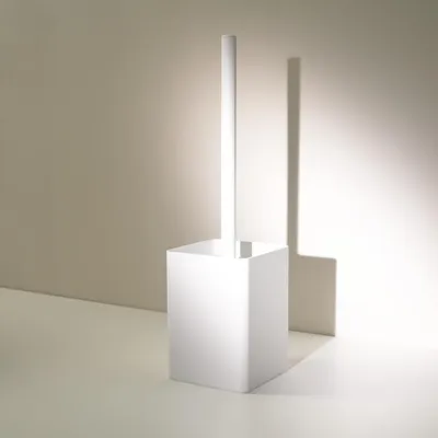 Immagine prodotto di Spazzolino per WC - Metallo - Senza foratura - Bianco