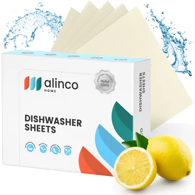 Produktbild von Alinco Spülmaschinen Blätter Umweltfreundlich Zero Waste Plastikfrei Nachhaltige Alternative für Geschirrspüler 64 Waschladungen