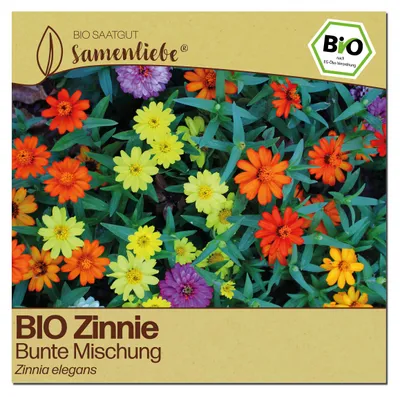 Produktbild von Samenliebe Zinnie Samen | Zierblume - bunt - samenfestes Saatgut