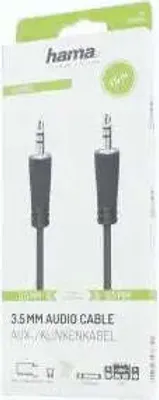 Produktbild von Hama 00205262, 3.5mm, Männlich, 3.5mm, Männlich, 1,5 m, Schwarz
