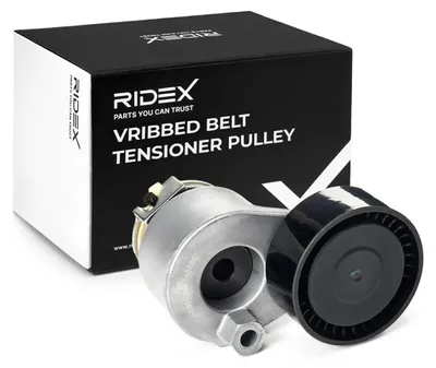Produktbild von RIDEX 310T0205 Spannrolle Keilrippenriemen für NISSAN Qashqai / Qashqai +2 I (J10, NJ10) für RENAULT Clio III Schrägheck (BR0/1, CR0/1) TWINGO II