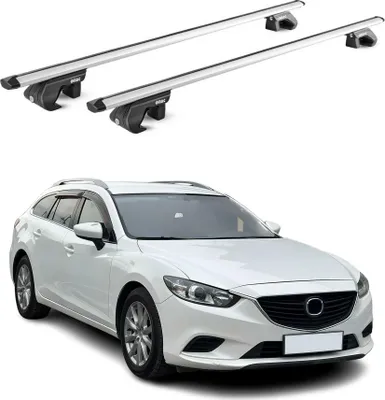 Produktbild von Dachträger Grundtäger für Mazda 6 Kombi 2012-2025 5 tür 90kg Alu Silber 2x ABE