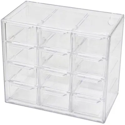 Zdjęcie produktu dla Przezroczysty organizer z tworzywa sztucznego z 12 przegródkami
