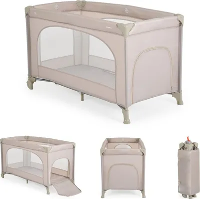 Produktbild von Moni Reisebett Uno Faltmatratze Räder Laufstall klappbar Aufbewahrungstasche beige